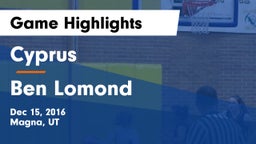 Cyprus  vs Ben Lomond  Game Highlights - Dec 15, 2016