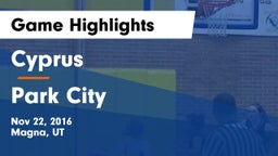 Cyprus  vs Park City  Game Highlights - Nov 22, 2016