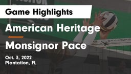 American Heritage  vs Monsignor Pace Game Highlights - Oct. 3, 2022