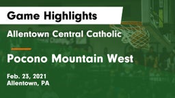 Allentown Central Catholic  vs Pocono Mountain West  Game Highlights - Feb. 23, 2021