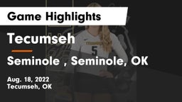 Tecumseh  vs Seminole , Seminole, OK Game Highlights - Aug. 18, 2022
