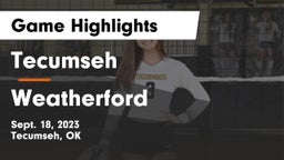 Tecumseh  vs Weatherford  Game Highlights - Sept. 18, 2023