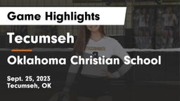 Tecumseh  vs Oklahoma Christian School Game Highlights - Sept. 25, 2023