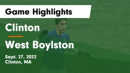 Clinton  vs West Boylston Game Highlights - Sept. 27, 2022