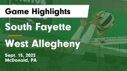 South Fayette  vs West Allegheny  Game Highlights - Sept. 15, 2022