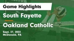 South Fayette  vs Oakland Catholic  Game Highlights - Sept. 27, 2022