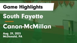 South Fayette  vs Canon-McMillan  Game Highlights - Aug. 29, 2023