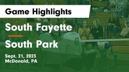 South Fayette  vs South Park  Game Highlights - Sept. 21, 2023