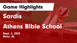 Sardis  vs Athens Bible School Game Highlights - Sept. 6, 2022