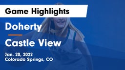 Doherty  vs Castle View  Game Highlights - Jan. 20, 2022