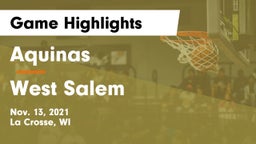 Aquinas  vs West Salem  Game Highlights - Nov. 13, 2021