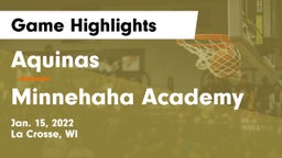 Aquinas  vs Minnehaha Academy Game Highlights - Jan. 15, 2022