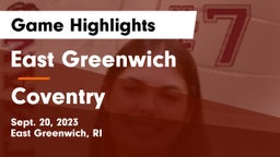 East Greenwich  vs Coventry  Game Highlights - Sept. 20, 2023