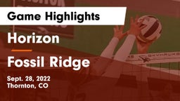 Horizon  vs Fossil Ridge  Game Highlights - Sept. 28, 2022