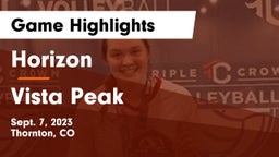 Horizon  vs Vista Peak  Game Highlights - Sept. 7, 2023