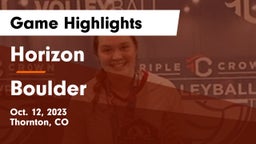 Horizon  vs Boulder  Game Highlights - Oct. 12, 2023
