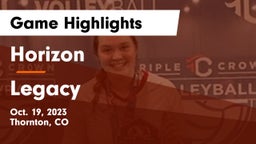 Horizon  vs Legacy  Game Highlights - Oct. 19, 2023