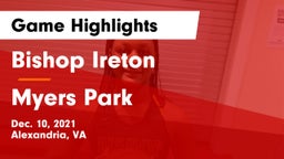 Bishop Ireton  vs Myers Park  Game Highlights - Dec. 10, 2021