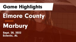 Elmore County  vs Marbury  Game Highlights - Sept. 28, 2022