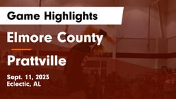 Elmore County  vs Prattville  Game Highlights - Sept. 11, 2023