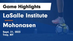 LaSalle Institute  vs Mohonasen  Game Highlights - Sept. 21, 2023