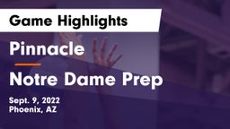 Pinnacle  vs Notre Dame Prep Game Highlights - Sept. 9, 2022