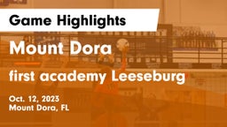 Mount Dora  vs first academy Leeseburg Game Highlights - Oct. 12, 2023