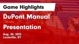 DuPont Manual  vs Presentation Game Highlights - Aug. 30, 2023