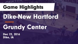 ****-New Hartford  vs Grundy Center  Game Highlights - Dec 22, 2016