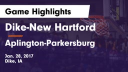 ****-New Hartford  vs Aplington-Parkersburg  Game Highlights - Jan. 28, 2017