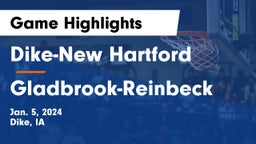 ****-New Hartford  vs Gladbrook-Reinbeck  Game Highlights - Jan. 5, 2024