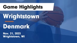 Wrightstown  vs Denmark  Game Highlights - Nov. 21, 2023