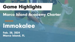 Marco Island Academy Charter  vs Immokalee  Game Highlights - Feb. 28, 2024