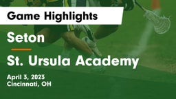 Seton  vs St. Ursula Academy  Game Highlights - April 3, 2023