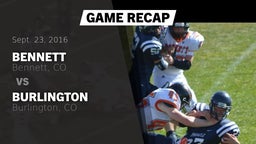 Recap: Bennett  vs. Burlington  2016