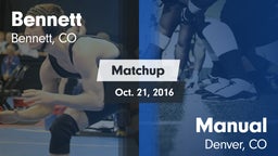 Matchup: Bennett  vs. Manual  2016