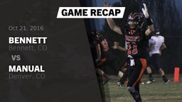 Recap: Bennett  vs. Manual  2016