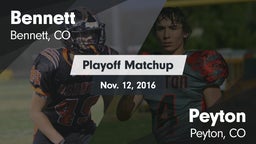 Matchup: Bennett  vs. Peyton  2016