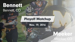 Matchup: Bennett  vs. Meeker  2016