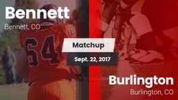 Matchup: Bennett  vs. Burlington  2017
