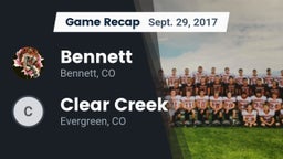 Recap: Bennett  vs. Clear Creek  2017