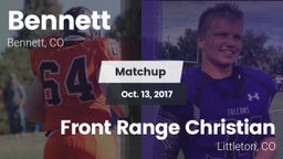 Matchup: Bennett  vs. Front Range Christian  2017