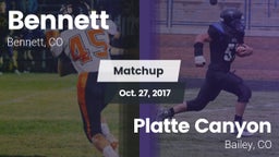 Matchup: Bennett  vs. Platte Canyon  2017