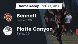 Recap: Bennett  vs. Platte Canyon  2017