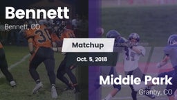 Matchup: Bennett  vs. Middle Park  2018