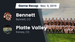 Recap: Bennett  vs. Platte Valley  2019