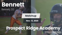 Matchup: Bennett  vs. Prospect Ridge Academy 2020