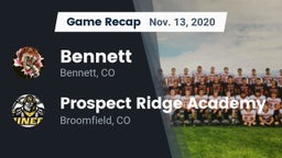 Recap: Bennett  vs. Prospect Ridge Academy 2020