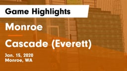 Monroe  vs Cascade  (Everett) Game Highlights - Jan. 15, 2020