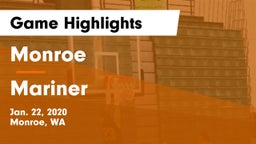 Monroe  vs Mariner  Game Highlights - Jan. 22, 2020